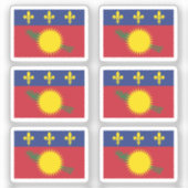 Flag Guadeloupe Collection Packung mit 6 Stück Aufkleber (Vorderseite)