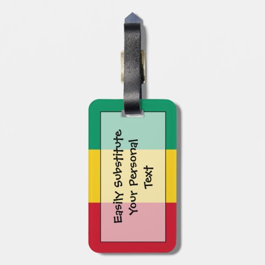 Flag Guinea Easy ID Personal Gepäckanhänger (Rückseite vertikal)