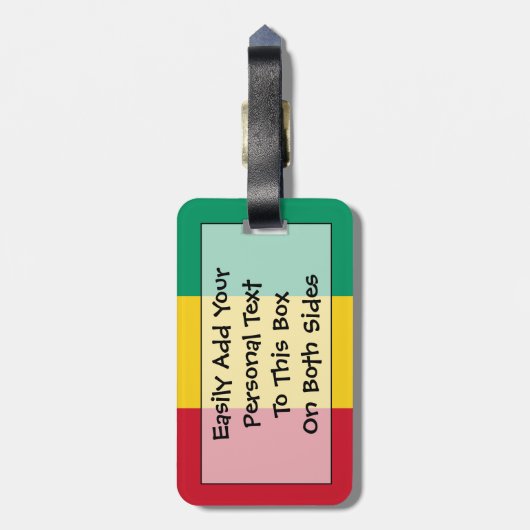 Flag Guinea Easy ID Personal Gepäckanhänger (Rückseite vertikal)