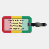 Flag Guinea Easy ID Personal Gepäckanhänger (Rückseite horizontal)