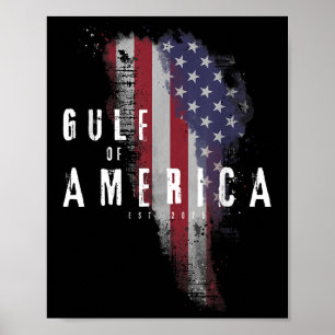 Flag "Gulf of US 2025" - Vintages Amerika _5 Poster
