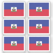 Flag Haiti Collection Pack von 6 Aufkleber (Vorderseite)