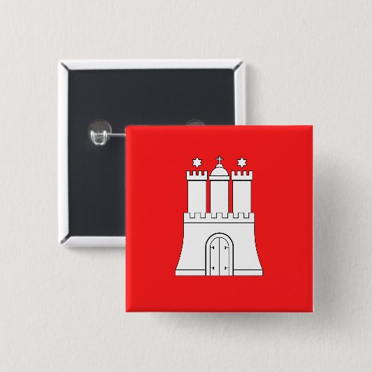 Flag Hamburg Button (Vorne & Hinten)