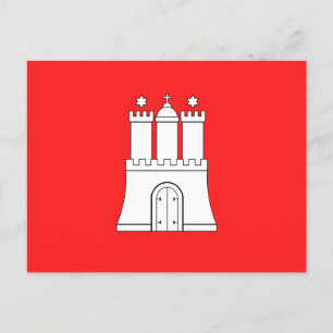 Flag Hamburg Invitation Postcard Einladungspostkarte