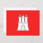 Flag Hamburg Invitation Postcard Einladungspostkarte (Vorne/Hinten)