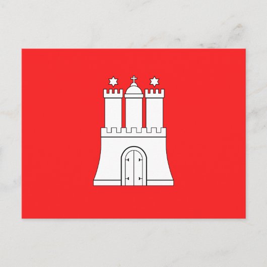 Flag Hamburg Invitation Postcard Einladungspostkarte (Vorderseite)