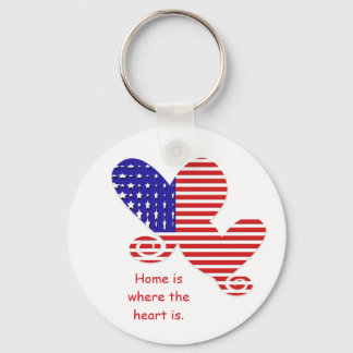 Flag Heart Keychain Schlüsselanhänger