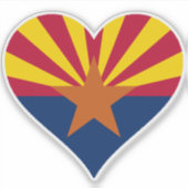 Flag Herz Arizona Aufkleber (Vorderseite)