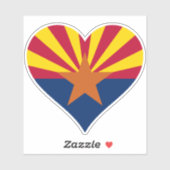 Flag Herz Arizona Aufkleber (Blatt)