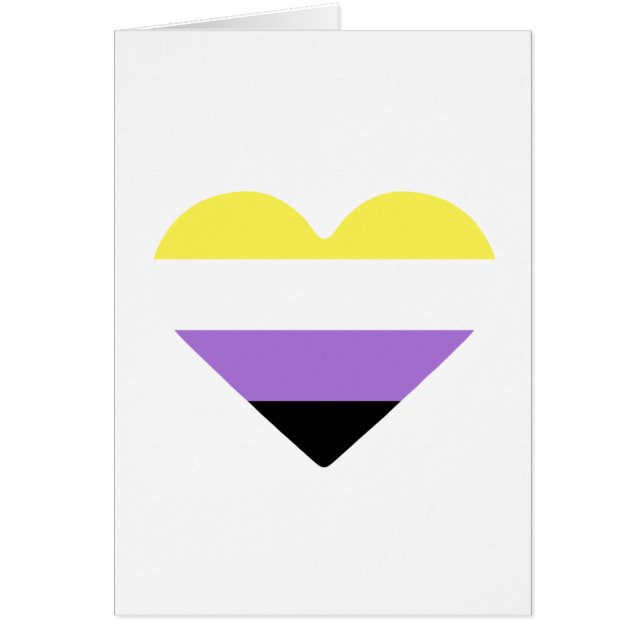 Flag-Herz für nichtbinäre Pride (Vorne)