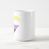 Flag-Herz für nichtbinäre Pride Kaffeetasse (Mittel)