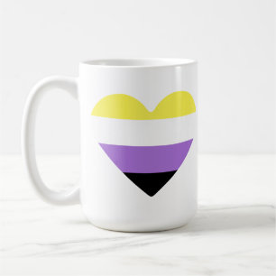 Flag-Herz für nichtbinäre Pride Kaffeetasse