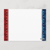 Flag Herz Patriotic Wedding Tischnummer Cards (Rückseite)