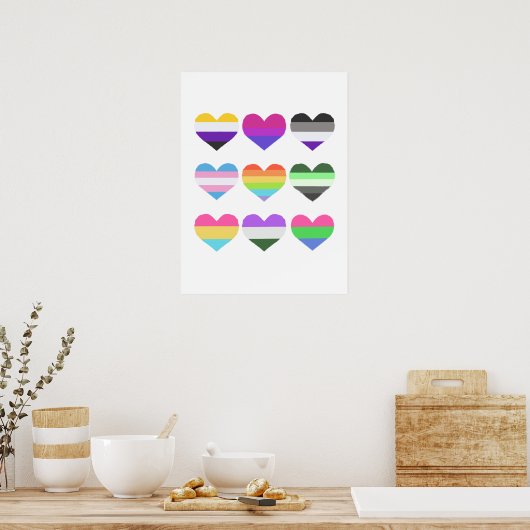 Flag-Herz Poster (Küche)