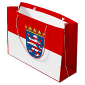 Flag Hesse Große Geschenktasche Geschenktüte (Rückseite Schrägansicht)