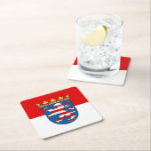 Flag Hesse Square Paper Untersetzer (Vor Ort)