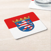 Flag Hesse Square Paper Untersetzer (angewinkelt)