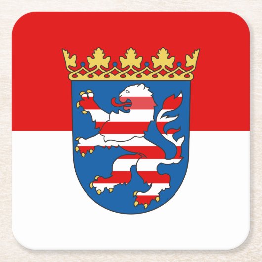 Flag Hesse Square Paper Untersetzer (Vorderseite)