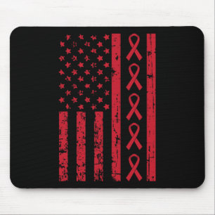 Flag Hiv Aids Gehirnaneurysm Schlaganfall Sensibil Mousepad