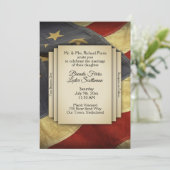 Flag Hochzeitseinladung in den USA Einladung (Stehend Vorderseite)