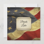 Flag Hochzeitseinladung in den USA Einladung (Rückseite)
