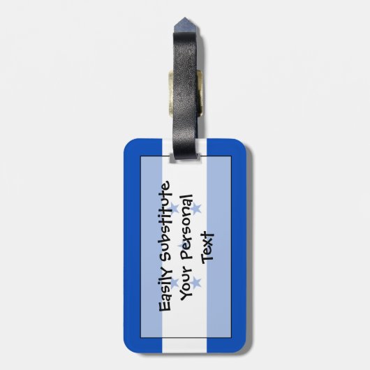 Flag Honduras Easy ID Personal Gepäckanhänger (Rückseite vertikal)