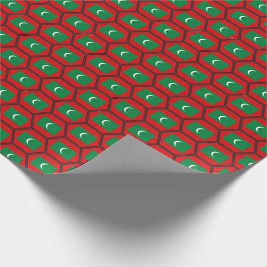 Flag Honeycomb Wrapping Paper für Malediven Geschenkpapier (Ecke)