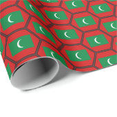 Flag Honeycomb Wrapping Paper für Malediven Geschenkpapier (Rolleneckpunkt)
