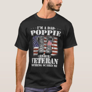 Flag Ich bin ein Vater Poppie und ein Veteran nich T-Shirt