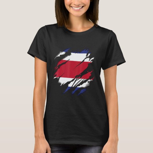 Flag Identity Pride Heritage Costa Rica T-Shirt (Vorderseite)