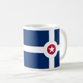 Flag Indianapolis, Indiana Coffee Tasse (VorderseiteRechts)