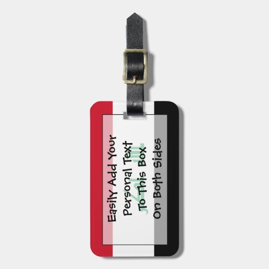 Flag Irak Easy ID Personal Gepäckanhänger (Vorderseite vertikal)