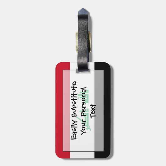 Flag Irak Easy ID Personal Gepäckanhänger (Rückseite vertikal)