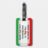 Flag Iran Easy ID Personal Gepäckanhänger (Rückseite vertikal)