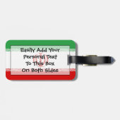 Flag Iran Easy ID Personal Gepäckanhänger (Rückseite horizontal)