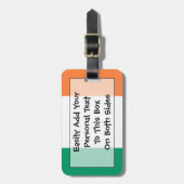 Flag Ireland Easy ID Personal Gepäckanhänger (Vorderseite vertikal)