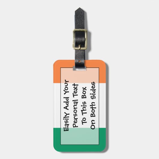 Flag Ireland Easy ID Personal Gepäckanhänger (Vorderseite vertikal)