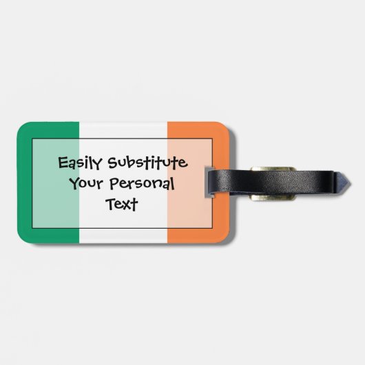 Flag Ireland Easy ID Personal Gepäckanhänger (Rückseite horizontal)