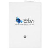 Flag Iris botanische Blume Schwarze Karte (Hinten)