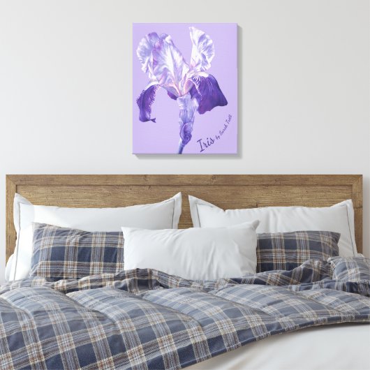 Flag Iris lila und maurische Leinwand (Insitu (Schlafzimmer))