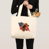 Flag Irish Setter Jumbo Stoffbeutel (Vorderseite (Produkt))