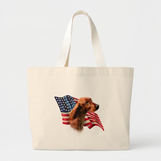 Flag Irish Setter Jumbo Stoffbeutel (Vorne)