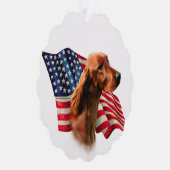 Flag Irish Setter Ornament Karte (Rechts)