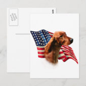 Flag Irish Setter Postkarte (Vorne/Hinten)
