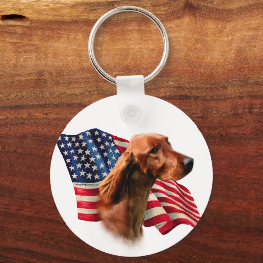 Flag Irish Setter Schlüsselanhänger (Rückseite)