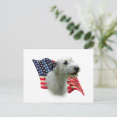 Flag Irish Wolfhound Postkarte (Stehend Vorderseite)