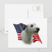 Flag Irish Wolfhound Postkarte (Vorne/Hinten)