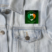 Flag Irland Herz mit Kleeblatt St. Patrick Button (Beispiel)
