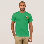 Flag Irland Herz mit Kleeblatt St. Patrick T-Shirt (Vorne ganz)