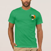 Flag Irland Herz mit Kleeblatt St. Patrick T-Shirt (Vorderseite)